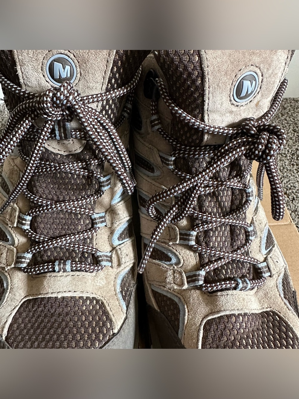 Women's BRINDLE Merrell Moab 2 Mid Waterproof Hiking Shoes Size 9 - Picture 11 of 15